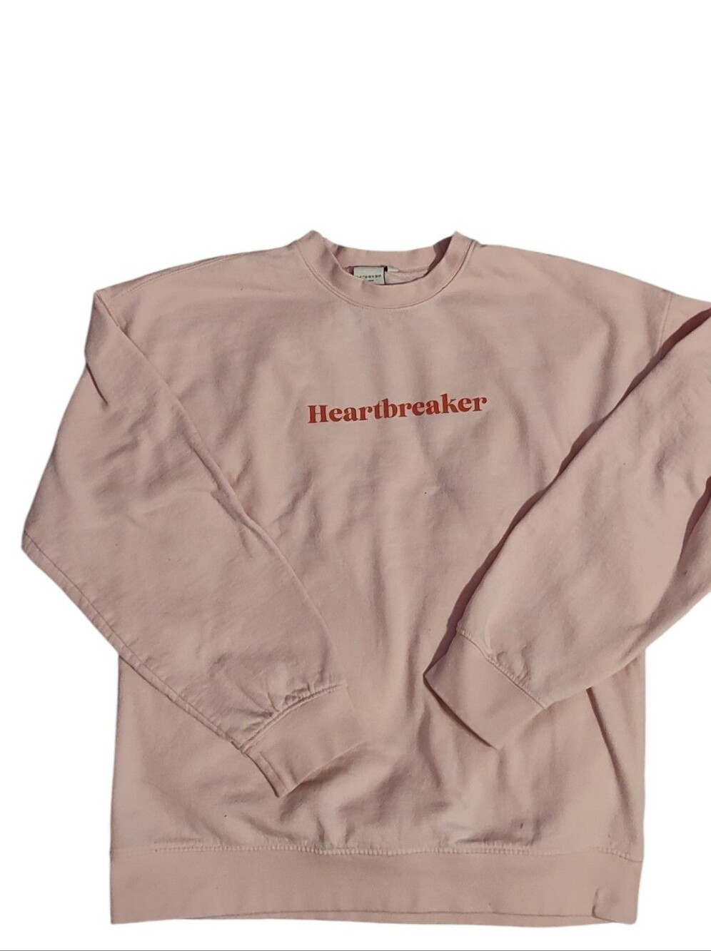 Skinny Dip London Cute Heartbreaker Pink Crewneck Sweatshirt Size Small